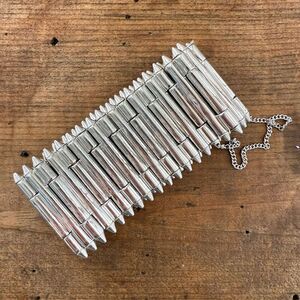 Eddie Borgo Bicone Fall 2014 Silver Tone Rhodium Plated Brass Bracelet $350